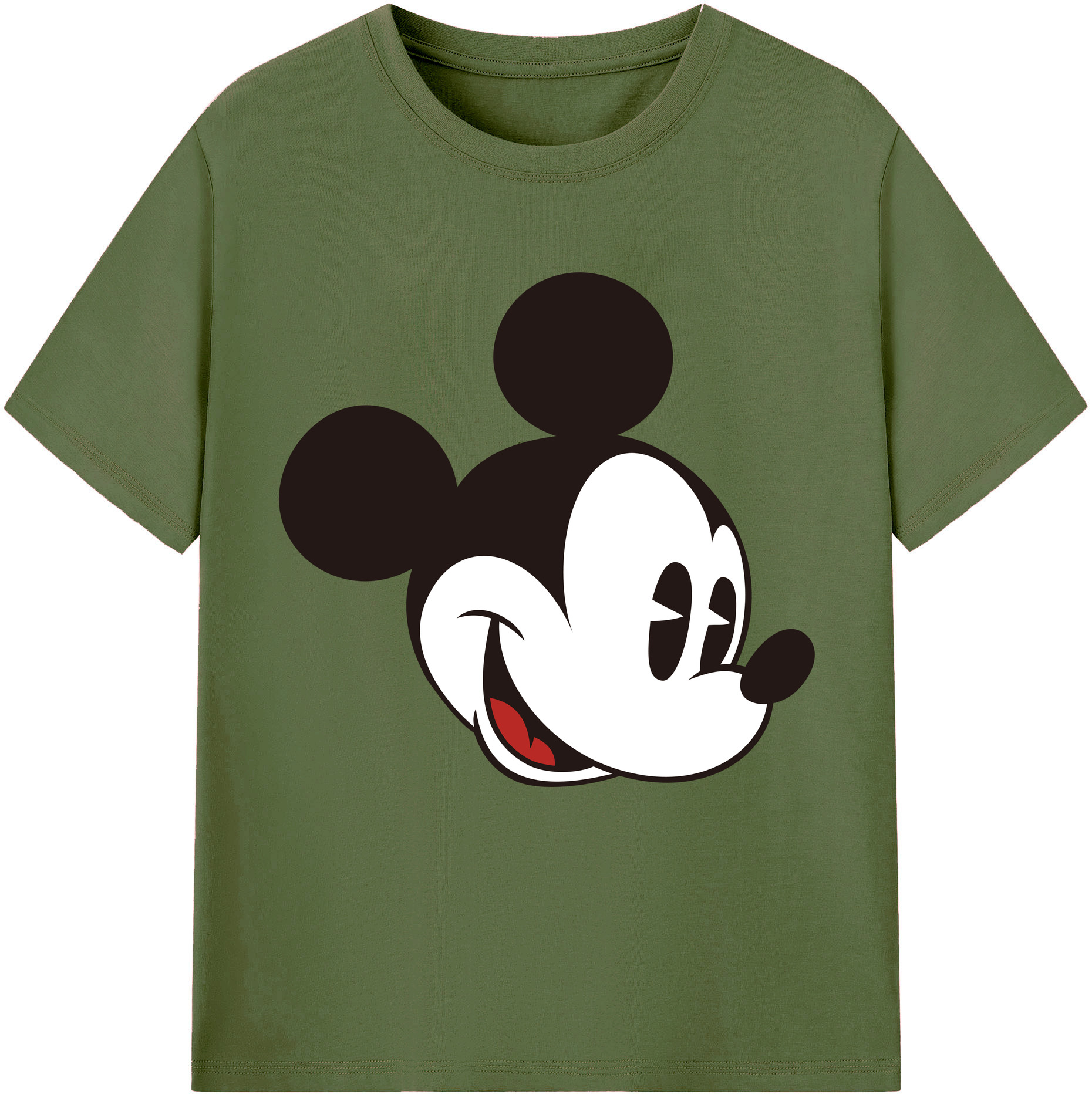 （画像用） ミッキーマウス Mickey Mouse 綿100％半袖Tシャツ（フロントプリント）